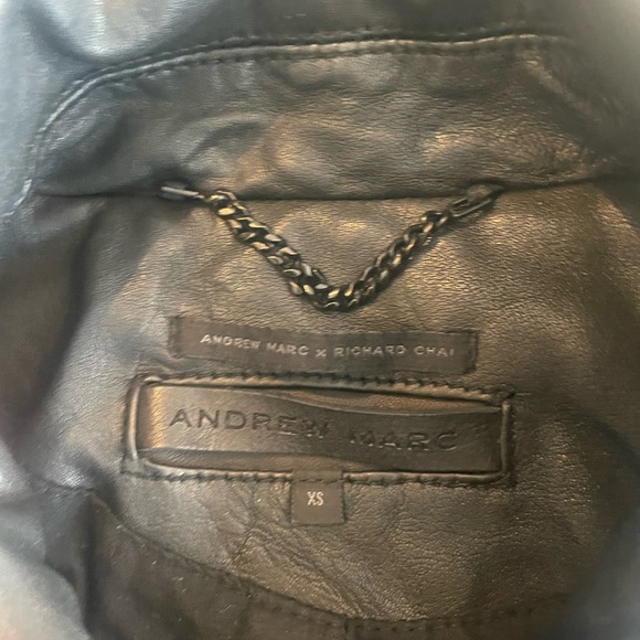 Andrew Marc x Richard Choi Moto Genuine Lambskin Leather Jacket - Picture 3 of 6